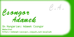 csongor adamek business card
